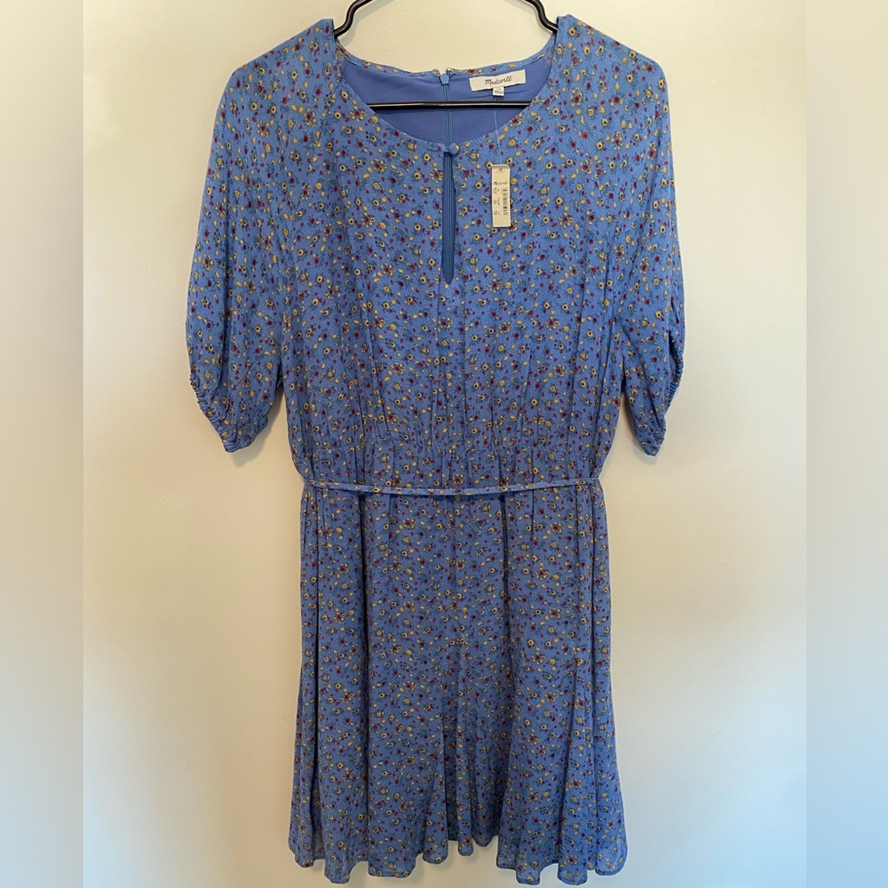 Madewell Tassel-tie Mini Dress in Calico Floral